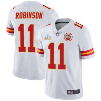Super Bowl LV 2021 Men Kansas City Chiefs 11 Demarcus Robinson White Limited Jersey